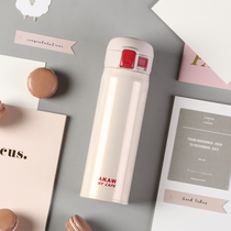 Japan imported AKAW thermos cup female student water Cup literary lettering stainless steel cup teacup portable fresh