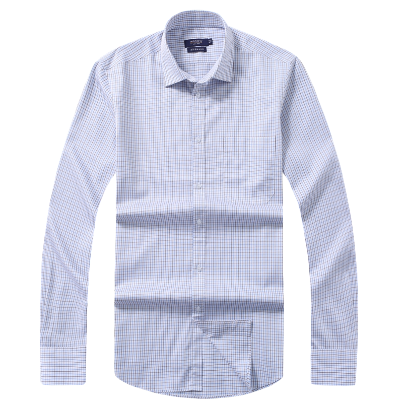 Arrow Shirt American Wrigley Brand Men's Long-Sleeve Pure Cotton Shirt, Liquid Ammonia Treatment, Non-Iron Shirt, Genuine Product