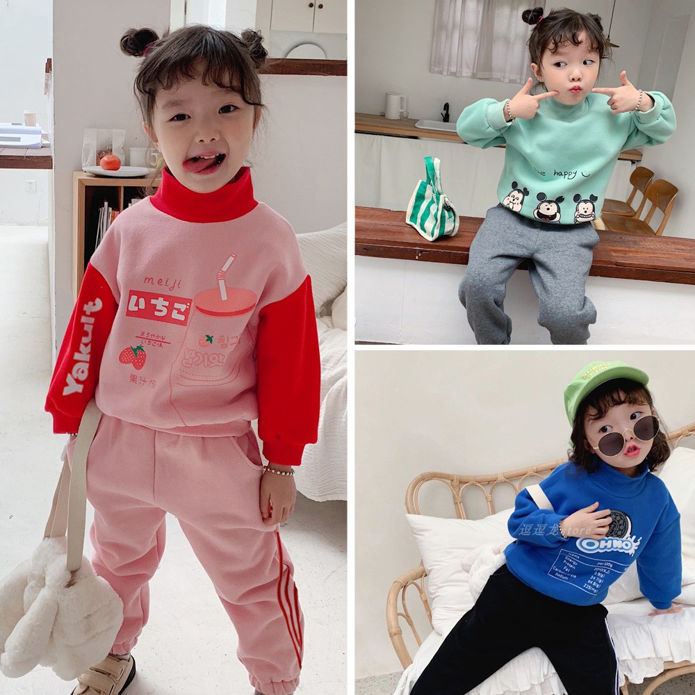 Foreign Trade Children's Pure Cotton Heating Heating Baby Warm Baby Wears Probiotic Milk Costume Children Olio Clothing