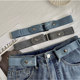 Denim waist-retracting artifact must-have belt for lazy people