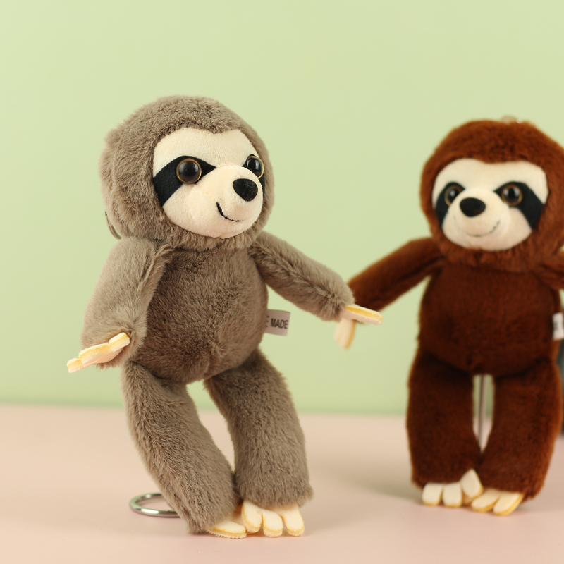 Trendy Cute Sloth Plush Toy Keychain Cross-Border Backpack Decoration Sloth Doll