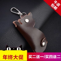 Dễ thương Demi Cartoon Keychain Thời trang Da mềm Key Key Nữ Trang chủ Xe Eo Lưu trữ Túi nam ví móc khóa da thật