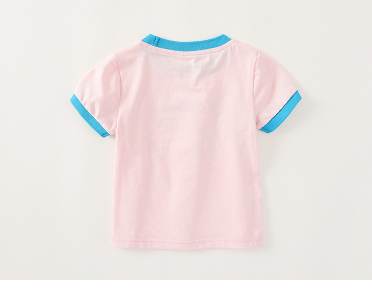 Cô gái phim hoạt hình in cotton T-Shirt 2018 mùa hè trẻ em mới của quần áo trẻ em Hàn Quốc ngắn tay bé t-shirt top