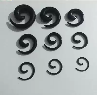 Popular acrylic jewelry in Europe and the United States Snail ear extender Black ear extender rod ear extender needle