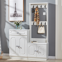 Modern minimalist shoe cabinet with hanging clothes hanger in door-door hall cabinet multifunction combination Home changing shoes stool Xuanguan Cloister Hood Cabinet