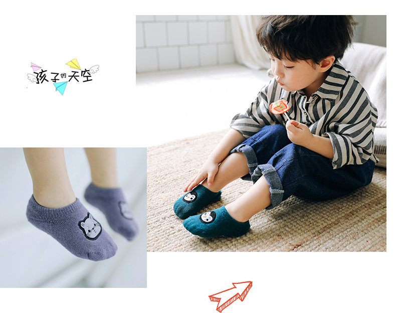Vớ trẻ em cho bé mùa thu và mùa đông mẫu chống trượt đáy bé dày trong nhà thoáng mát cho bé vớ thu đông cao cấp 