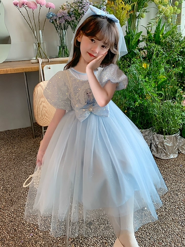 Летний наряд маленькой принцессы, юбка на девочку, платье, «Холодное сердце»