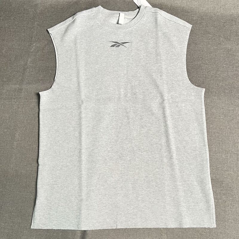 Authentic Reebok Men's Sleeveless Seamless Cut Shoulder Vest Casual Loose Version Embroidered Logo Rcs415Ug