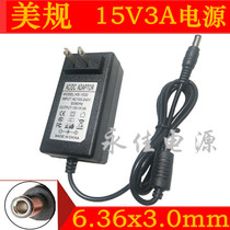15V3A suitable for Bluetooth speaker power adapter charger 15W connector 6 5x4 4mm with needle