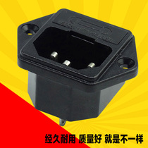 Power socket three vertical with fuse holder AS07 power socket AS-07 screw-fixed trapezoidal female socket