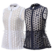 Ưu đãi đặc biệt 2019 xuân mới Hàn Quốc mua quần áo golf nữ lưới chấm vest vest - Thể thao sau