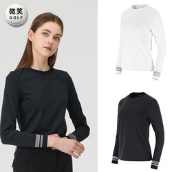 특별 제안 2025 가을 신규 한국 구매 요원 Elle Round Neck Logo Golf Golf 유니폼 여성 긴팔 티셔츠 골프