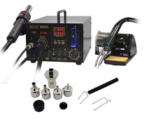aoyue 968A Digital hot air chai han tai hot air gun heated soldering station combo air gun electric soldering iron