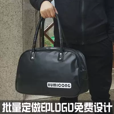 PU matte fitness bag portable satchel bag large capacity couple sports fitness yoga dance luggage bag printed LOGO