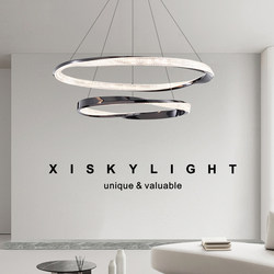 Minimalist Italian Style Living Room Chandelier Led Scandinavian Circular House Accessible Luxury Design Master Bedroom Dining Room Staircase Chandelier