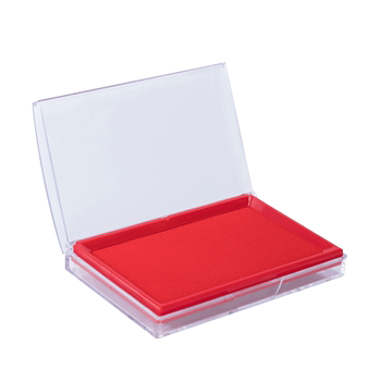 Deli Quick-Drying Stamp Pad Large Size Red Instant-Dry Blue Black Ink Pad for Financial Accounting Stamping, Portable Quick-Dry Fingerprint Ink Box, Rectangular Bank Handprint Office Stamp