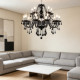 Fashionable European-Style Retro Candle Crystal Chandelier Living Room Dining Room Bedroom High-End Decorative Lighting Black Glass Chandelier