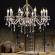 Simple Modern European-Style K9 Crystal Chandelier for Bedroom, Dining Room, Living Room, Banquet, Hotel, Wedding, Wholesale Candle Lighting Fixtures