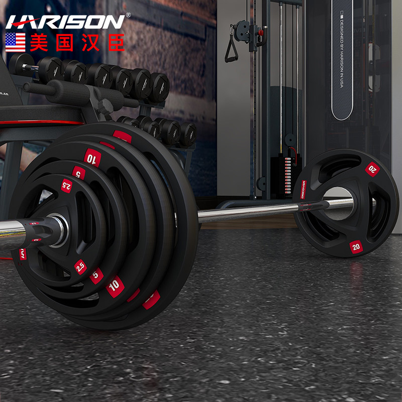 American Hanchen HARison ROD MATT BELL SHEET THREE HOLES Macroporous Bag Glued barbell sheet Home Fitness Equipment