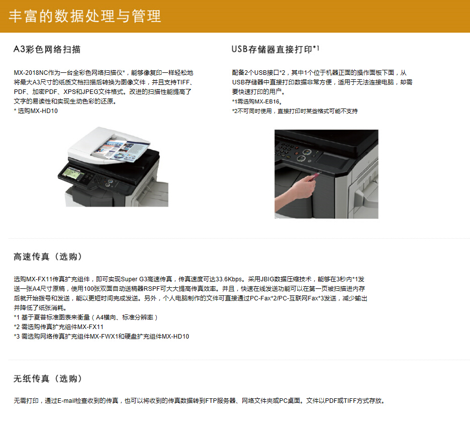 Máy photocopy màu gốc Sharp MX-2018UC Máy ghép laser màu A3 Máy màu sắc sắc nét 2018 - Máy photocopy đa chức năng