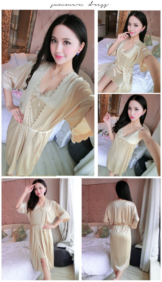 Đồ lót nữ chất béo nữ giảm kích thước lớn chất béo mm Phiên bản Hàn Quốc của chất béo gợi cảm mm Sao đêm 200 kg mùa hè cộng với phân bón để tăng váy ngủ thanh niên mùa hè Hàn Quốc