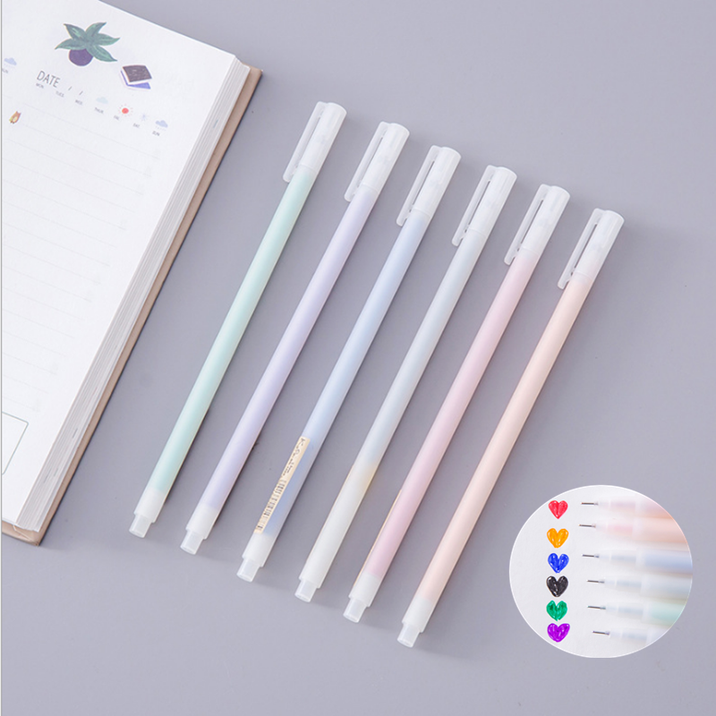 Minimalist Wind Transparent Frosted Water Color Pen 0-5mm Handbooks Water Pen Students Middle Sex Pen Business Office Pen
