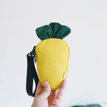 Carrot creative cartoon coin purse ladies carry canvas bag student card bag Japanese clutch