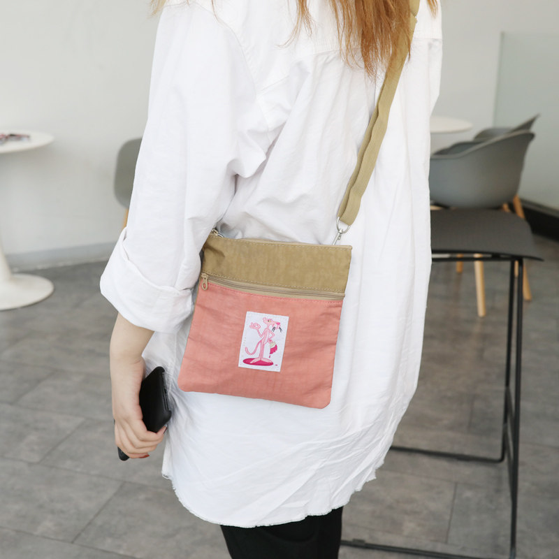 Ins Summer Korea Little Qing New Slanted Satchel Girls Makeup Bag Waterproof Nylon 100 Lap Lady Little Cloth Bag