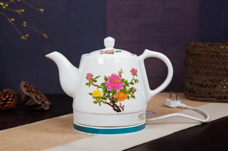 ấm sắc thuốc Jingdezhen Ấm đun nước bằng điện gốm gia dụng Tự động Tắt nguồn Chống cháy sứ Ấm siêu tốc Ấm sứ lớn màu xanh và trắng ấm nấu nước