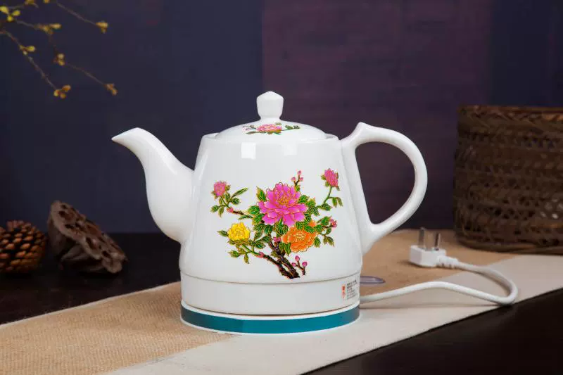 Jingdezhen ấm đun nước điện gốm sứ lớn màu xanh và trắng ấm đun nước nhà bằng thép 304 ấm trà tự động tắt nguồn ấm siêu tốc asanzo