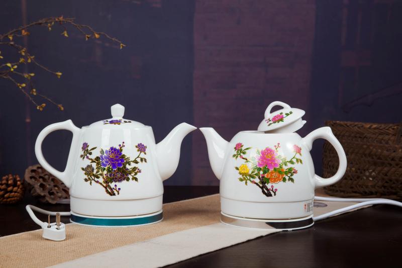 ấm sắc thuốc Jingdezhen Ấm đun nước bằng điện gốm gia dụng Tự động Tắt nguồn Chống cháy sứ Ấm siêu tốc Ấm sứ lớn màu xanh và trắng ấm nấu nước