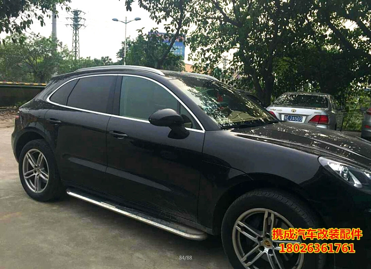 Dành riêng cho Porsche Cayenne Giá nóc Macan Giá để hành lý màu bạc nguyên bản Màu đen sáng - Roof Rack