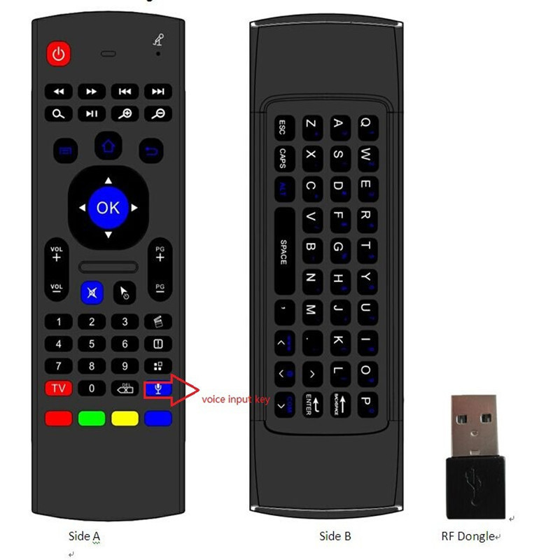 Mx3 Backlit 2.4g Remote Control Supports Tv Box Mini Keyboard Luminous Smart Remote Control Air Mouse Mx3 Backlit 2.4g Remote Control Supports Tv Box Mini Keyboard Luminous Smart Remote Control Air Mouse