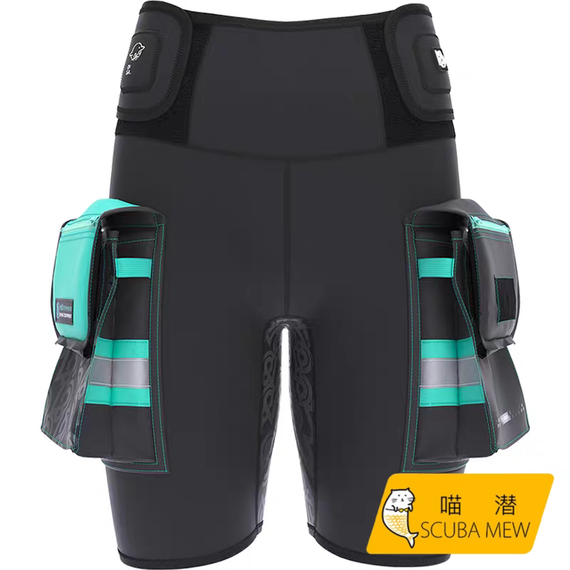 Meowqian M8D Technical Diving Pants Scuba Diving Shorts Professional Large Pockets Adjustable Ultra-Durable 3mm Unisex