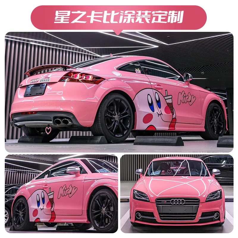 Car Color Change Film, Custom Design Graphic Film, Anime Cartoon Car Body Painting, Decorative Decals, 2D Stickers