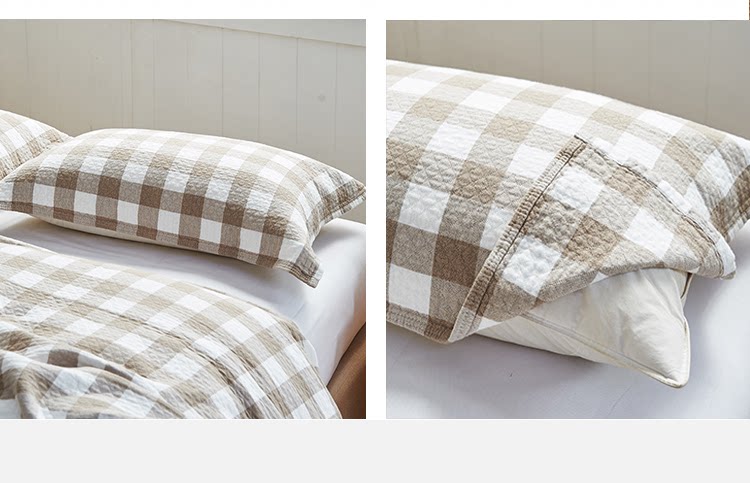 Mới plaid vài mô hình ba lớp gạc gối khăn bông đôi bông cao cấp dày gối khăn