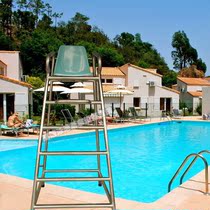 Swimming pool assorted-Lifeguard lookout desk 316 Thickened Stainless Steel Stationary Lifesaving Chair Coach Lifesaving Chair