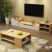 Bàn cà phê sáng tạo Tủ TV lưu trữ đồ nội thất đặt đôi bằng gỗ căn hộ nhỏ phòng khách Bàn nhỏ đơn giản - Bàn trà
