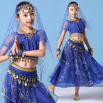 Belly dance 2019 new set of childrens performance clothes Female childrens Indian dance dance clothing festival national performance clothes