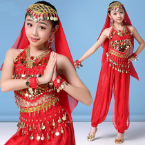 Childrens belly dance dance costume Childrens performance costume Bloomers performance suit Indian dance costume Team stage costume