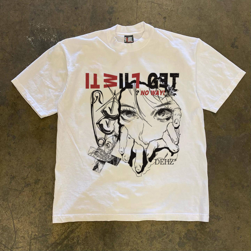 Earn Money to Buy a Sports Car, Pure Cotton 300g American-Style Anime Print Couple's New Summer T-Shirt, Versatile ins Trendy Short Sleeves