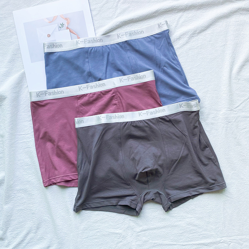 3 Men's underwear men's underwear male cotton crotch quadcorner boy's meat fabric large size shorts for men's thin mode