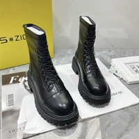 时尚姿彩 Martens, зимние универсальные короткие сапоги в английском стиле, ботинки, из натуральной кожи, в британском стиле
