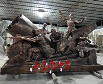 Wrought copper cast copper stainless steel sculpture rule of law clean government Park figure relief campus education Square landscape statue