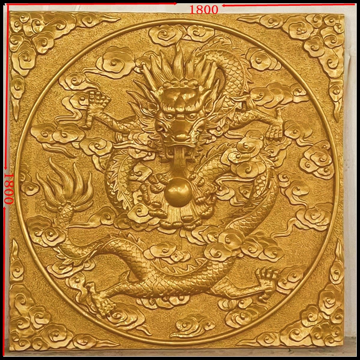 Dragon Relief Custom GRP Sculpture Imitation Bronze Artificial Sandstone Cast Copper School Background Wall Resin Styling Decorative Wall-Taobao