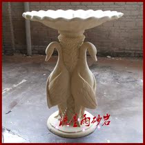 Sandstone relief Swan water spray European fountain garden water landscape sandstone glass fiber reinforced plastic Hotel Villa home decoration materials