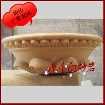 Factory direct sale special sandstone relief art Flower Bowl city garden landscape Villa decorative flower bowl small petal flower pot