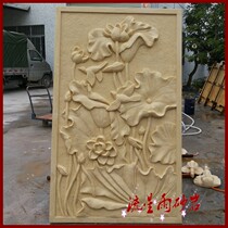 Meteor shower sandstone relief lotus glass fiber reinforced plastic sculpture sandstone background wall porch Hotel Villa home decoration materials