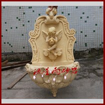 Sandstone relief Angel spray water flower bowl flower pot water scenery sand rock sculpture glass fiber reinforced plastic Hotel Villa home decoration decoration