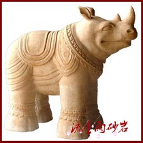  Meteor shower sandstone relief round carving FRP Rhinoceros city sandstone ornaments Hotel villa real estate decoration materials